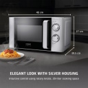 Brīvi stāvoša mikroviļņu krāsns ar grilu un keramisko pamatni 25 L 900 W sudraba MG25 Ecostyle 03329 Caso