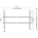 Sbox televizora kron&scaron;teins PLB-2264F-2, 37-80'' / 94-203cm, 45kg, 200x200-600x400, fiksēts, melns, tērauds/plastmasa