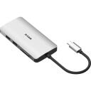 D-Link dokkimisjaam DUB-M810, 8-in-1, 4K HDMI, Gigabit Ethernet, USB 3.0, USB-C koos toite&uuml;lekandega, SD/microSD kaardilugeja