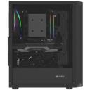 Natec FURY SHOBO KORPUSS SH4 RGB MIDI TORNEI AR LOGU, NFO-2153, 2x2.5, 2x3.5, 1x120mm, 1xUSB 2.0, 2xUSB 3.2, melns