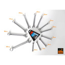 Kombinuotų raktų rinkinys, ISMA, IS-5123, 12 vnt., dydžiai 6-22 mm, chromo vanadžio plienas