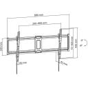 Sbox televizora kron&scaron;teins PLB-5948T-2, 43''&ndash;100'', 75kg, 200x200&ndash;800x400, melns, 4.2cm no sienas