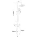Ab Du&scaron;ikolonn 9145623, 71-126cm, 22.5cm, 12.5cm, 150cm, 60cm, 32x11.2cm, kroom, seinakinnitus, du&scaron;iseadmed ja riiul
