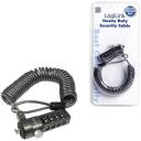 Logilink Notebook Coil Cable Lock NBS004, 1.8m, melna, kombinācijas slēdzene, izturīgs tērauda kabelis