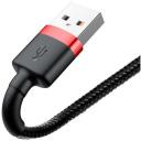Baseus Cafule USB Lightning kaabel CALKLF-C19, 1,5A, 2m, Apple Lightning, USB, nailonist punutud, alumiiniumist pistik