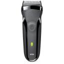 Braun skuveklis 300s 604109, 20min, NiMH, 3 Flex skū&scaron;anās sistēma, ūdensdro&scaron;s, ātrā uzlāde