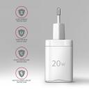 Axagon Laadija ACU-PQ20W 20W, Sissejuhatav pinge 100-240V, 2 USB porti, Kiire laadimine, &Uuml;lekoormuse kaitse, &Uuml;lekuumenemise kaitse