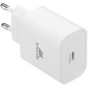 Rivacase мобильное зарядное устройство PS4101 W00, 110-240V, 1м, 1xUSB Type-C, быстрая зарядка, универсальное