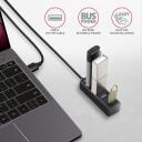 Axagon USB centras HUE-M1AL 4x USB-A 5Gb/s, 1x USB-A 120 cm, aliuminis, Hot Plug, Plug and Play, 1.5A/5V