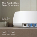 TP-Link Deco BE25 (2-pack) bevielių mar&scaron;rutizatorių komplektas Mesh Wi-Fi 7 AX3600 iki 3600 Mbps EasyMesh 2&times; įrenginiai 4&times; antenos kiekviename 2&times; Gigabit LAN/WAN Balta
