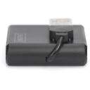 Digitus USB centrmezgls, 4 porti, DA-70217, 4 x USB 2.0, 480 Mb/s, melns