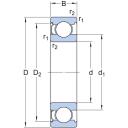 Skf Gultnis 6000-Z, 10 mm, 26 mm, 8 mm, 1, metāla blīvējums, tērauds, misiņ&scaron;, cilindrisks