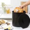 Russell Hobbs Liniera 4 daļu darba virsmas komplekts RH03270, melns, tērauds, 4 nodalījumi, vāki ar velkamu aug&scaron;pusi