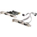 Lanberg PCI Express kaart PCE-DB9-004, 4 x RS-232, PCIe, 50 bps kuni 16 Mbps/port, toetab RS232, RS485, RS422