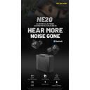 Nitecore ausinės NE20_CLASSIC_BLACK, Bluetooth 5.3, 32 val. veikimo laikas, IPX5, 500 mAh baterija, 7.7 g