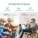 Wi-Fi tinklo stiprintuvas AX1800 802.11ax dviejų dažnių RE605X 1201 Mbps (5 GHz) 574 Mbps (2.4 GHz) 1&times;Gigabit LAN 2 antenos Baltas TP-Link