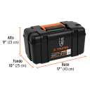 Plastikust t&ouml;&ouml;riistakohver metallist lukustitega 432x241x229 CHP-17X Truper