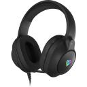 Genesis austiņas, Neon 213 RGB, NSG-2306, 20-20000 Hz, 32 &Omega;, -42 dB, vadu, melnas, RGB apgaismojums, skaļuma regulē&scaron;ana