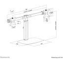 Neomounts monitors statīvs FPMA-D865DBLACK 10-27" 6 kg, regulējams augstums 352-462 mm, pagriežams 360&deg;, slīpums -20-20&deg;