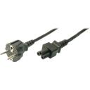 Logilink Strāvas kabelis CP093, 1.8m, 250V, 10/16A, taisns C5 savienotājs, CEE7/7, melns