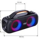 Manta Bevadu skaļrunis SPK216 SPK2160000001, 40W, Bluetooth 5.0, IPX5, TWS, FM, RGB, Google Assistant, Siri, brīvroku