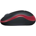 Logitech USB optinė pelė M185 910-002240, 1000 DPI, 3 mygtukai, 10 m belaidžio ry&scaron;io diapazonas, AA baterija, raudona spalva