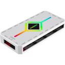 Gamemax V4.0 ARGB PWM HUB WT, 136g, 11.8cm, 5.5cm, 1.7cm, heleduse reguleerimise nupp, 4-pin PWM pistik