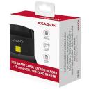 Axagon Nutikaardilugeja CRE-SM2, USB 2.0, 1.3 m kaabel, toetab SIM, microSD, SD kaarte, must