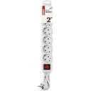 Emos Pikendus P1622, 2m, 6x2P+PE, l&uuml;liti, PVC, 2300W, laste kaitse