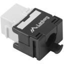 Lanberg Kontaktligzda KSUA-2000, 1 port, UTP, CAT 6a, 1.45cm, 1.61cm, IDC, 568A/B, melna, balta