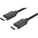 Digitus USB Type-C savienojuma kabelis AK-300138-010-S, 1m, USB-C uz USB-C, 480 Mb/s, dubultā aizsardzība