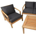 Dārza mēbeļu komplekts MALDIVE galds, dīvans, pufs un 2 krēsli K13607 HOME4YOU