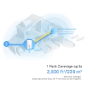 TP-Link Deco X50-5G (1-Pack) AX3000 Mesh Wi-Fi 6 mar&scaron;rutizatorius 3000 Mbps 2.4 GHz 574 Mbps 5 GHz 2402 Mbps Balta