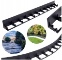 Plastic grass board, black, 100 x 6 cm 861143