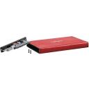 Natec HDD cietā diska korpuss NKZ-1279, 2.5", 6 Gbit/s, 4 TB, 1 diska atbalsts, 9.5 mm augstums, USB 3.0, sarkans