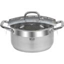 Resto Kastrul 92004 4.6L, 22cm, Klaasist kaas auruv&auml;ljundiga, M&otilde;&otilde;teskaala, Kinnitatud roostevabast terasest k&auml;epidemed