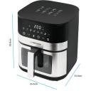 Esperanza karstā gaisa friteris EKA003, 5L, 1400W, nerūsējo&scaron;ais tērauds, 8 programmas, bez eļļas, 60 min taimeris