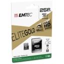 Emtec microSDXC 256GB UHS-I U1 EliteGold ECMSDM256GXC10GP, 256GB, 90MB/s, 20MB/s, UHS-I, SD adapter kaasas