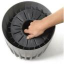 Lamela Цветочный горшок Mira 9279067, 190mm, 226mm, 2.4L, круглый, серый, пластик