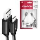Axagon USB-C kuni USB-A kaabel BUCM-AM10TB 0.6m, 1 USB-C, 1 USB 2.0, must, 3A, punutud