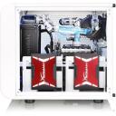 Thermaltake PC korpus Core V1 MiniITX Window - Snow Edition CA-1B8-00S6WN-01, 20cm ventilaator, valge, 2x USB 3.0, 4 ketta pesa