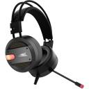 Baracuda Austiņas CONCH-B, 307g, Melna, 118dB, 32&Omega;, 2.15m, 20Hz-20KHz, Virs ausīm, Zils LED apgaismojums
