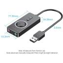 Vention USB garso kortelė CDRBB, 16 bit, 44100-48000 Hz, USB, 3.5 mm, 2 mygtukai, 0.15 m, juoda