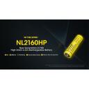 Nitecore Įkraunamos baterijos NC-NL2160HP 6000 mAh, 3.6 V, 21700, 20A, IPX6, 500 ciklų