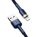 Baseus Cafule Lightning kaabel CALKLF-CV3, 2m, 1.5A, 480Mbps, vastupidav korpus, sinine v&auml;rv