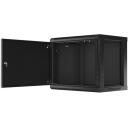 Lanberg Seinale paigaldatav kapp 19" 9U WF01-6409-00B, 600x450mm, maksimaalne koormus 60kg, IP20, metalluks, 2 ventilaatori pesa