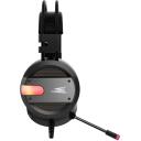 Baracuda Austiņas CONCH-B, 307g, Melna, 118dB, 32&Omega;, 2.15m, 20Hz-20KHz, Virs ausīm, Zils LED apgaismojums