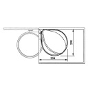 Waste container Compact-Box M HAILO 033555101 15L stainless steel