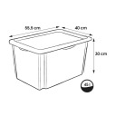 Box with lid 45L Karolina "Peppa Pig" 55,5x40x30cm transparent 0612239001194 Keeeper