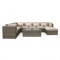 Moduļa dīvāns SEVILLA ar spilveniem, stūris, 76,5x76,5xH74,5cm cappuccino, 11916, HOME4YOU